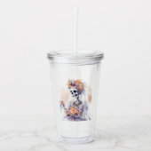Spooky Halloween Skeleton Acryl Tumbler Acryl Drinkbeker (Voorkant)