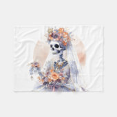 Spooky Halloween Skeleton Blanket Fleece Deken (Voorkant (Horizontaal))