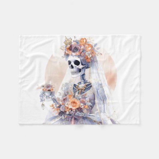 Spooky Halloween Skeleton Blanket Fleece Deken (Voorkant (Horizontaal))