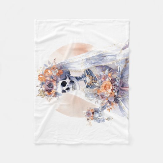 Spooky Halloween Skeleton Blanket Fleece Deken (Voorkant)