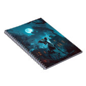 Spooky Halloween Skeleton Dog Notitieboek (Rechterzijde)