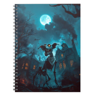 Spooky Halloween Skeleton Dog Notitieboek