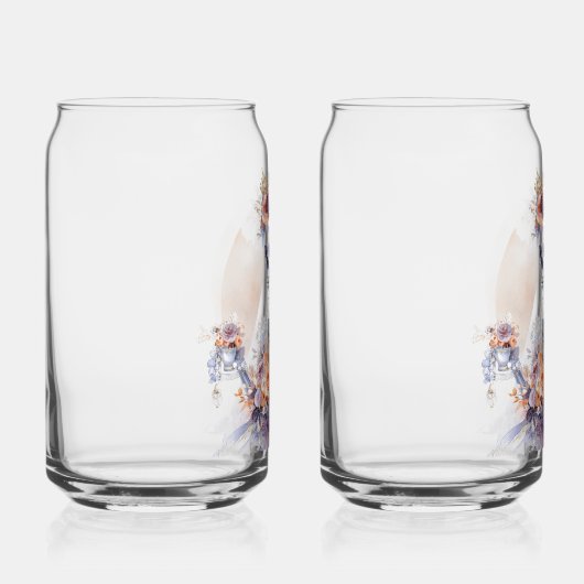 Spooky Halloween Skeleton Drinkware Set Can Glass Blikvorm Glas (Rechts)