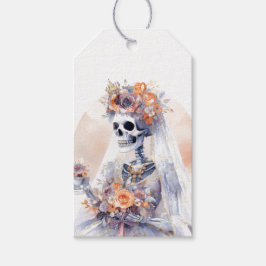 Spooky Halloween Skeleton Gift Label Cadeaulabel