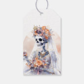 Spooky Halloween Skeleton Gift Label Cadeaulabel (Achterkant)