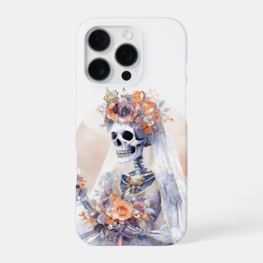 Spooky Halloween Skeleton Iphone Case Hoesje (Achterkant)