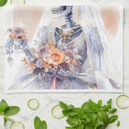 Spooky Halloween Skeleton Keuken Handdoek