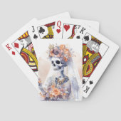 Spooky Halloween Skeleton Poker kaarten (Achterkant)