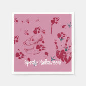 Spooky Halloween Skull bloedsporen Servet (Voorkant)