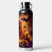 SPOOKY  HALLOWEEN SKULL CANDLES BATS & SPIDERS WATERFLES (Achterkant)