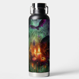 SPOOKY  HALLOWEEN SKULL CANDLES BATS & SPIDERS WATERFLES