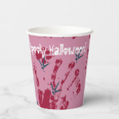 Spooky Halloween Skull Creepy Blood Traces Papieren Bekers (Achterkant)