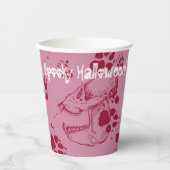 Spooky Halloween Skull Creepy Blood Traces Papieren Bekers (Voorkant)