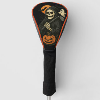 Spooky Halloween Skull Driver Golfheadcover