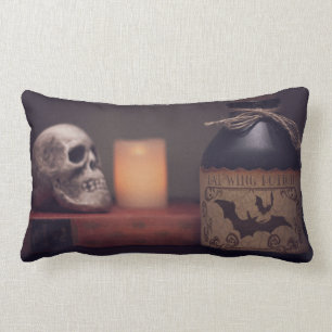 Spooky Halloween Skull en Jug Kussen