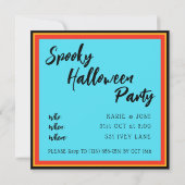 Spooky Halloween Skull Invitation Sjabloon (Achterkant)