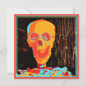 Spooky Halloween Skull Invitation Sjabloon (Voorkant)