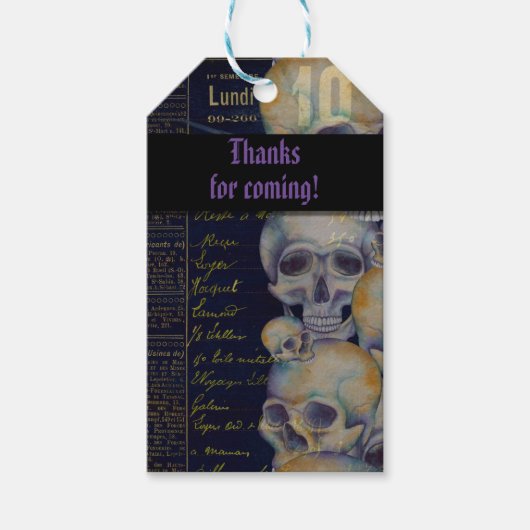  Spooky Halloween Skull Party Favor Labels Cadeaulabel (Voorkant)