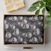 Spooky Halloween Skulls on a Galaxy Background Tissuepapier (Geschenk)