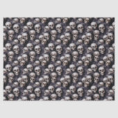 Spooky Halloween Skulls on a Galaxy Background Tissuepapier (Voorkant)