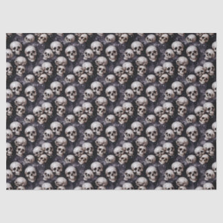 Spooky Halloween Skulls on a Galaxy Background Tissuepapier