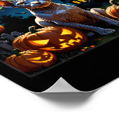 Spooky Halloween Sphynx Sterrennacht Poster (Hoek)