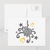 Spooky Halloween Spider Briefkaart (Voorkant / Achterkant)