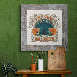 Spooky Halloween Spider Gothic  geïnspireerd Poster