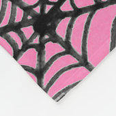 Spooky Halloween Spider Webs op Roze Fleece Deken (Hoek)