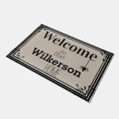 Spooky Halloween Spider Welkom Deurmat (Schuin)