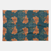 Spooky Halloween Spiders & Lily Victoriaans Vintag Theedoek (Horizontaal)