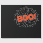 Spooky Halloween Spin Web Boo Gift Idee Cadeaupapier (Vlak)