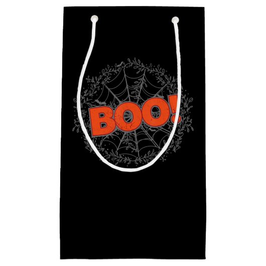 Spooky Halloween Spin Web Boo Gift Idee Klein Cadeauzakje (Voorkant)