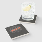 Spooky Halloween Spin Web Boo Gift Idee Stenen Onderzetter (Zijkant)