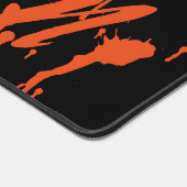 Spooky Halloween Splash Retro Rood Sinaasappel Hor Bureaumat (Hoek)