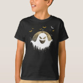 Spooky Halloween spook en vleermuizen T-shirt (Voorkant)