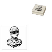 Spooky Halloween spookachtige mummie Rubberstempel (Gestempeld)