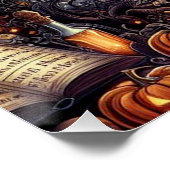 Spooky Halloween spookhuis Halloween seizoen Perfect Poster (Hoek)