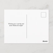 Spooky Halloween spookhuis illustratie Briefkaart (Achterkant)
