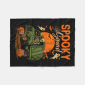 Spooky Halloween Squad Skeleton Driving Garbage TR Fleece Deken (Voorkant (Horizontaal))