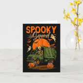 Spooky Halloween Squad Skeleton Driving Garbage TR Kaart (Gele Bloem)