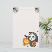 Spooky Halloween Stationery Paper Briefpapier (Staand voorkant)