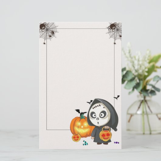 Spooky Halloween Stationery Paper Briefpapier (Staand voorkant)