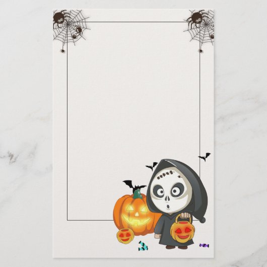 Spooky Halloween Stationery Paper Briefpapier (Voorkant)