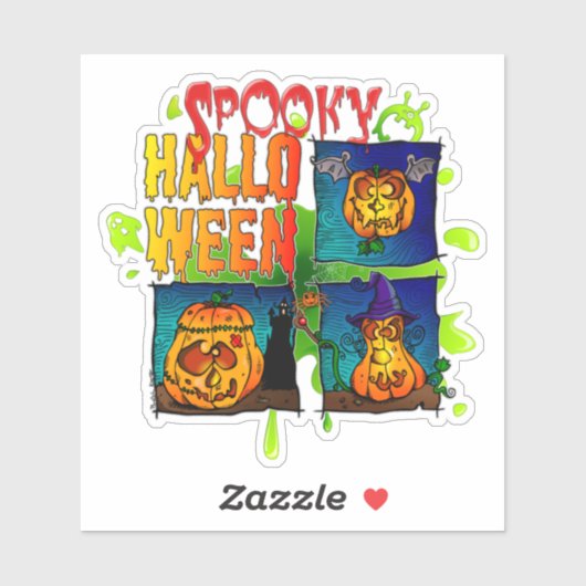 Spooky Halloween Sticker (Vel)