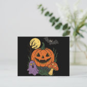 Spooky Halloween Sticker Briefkaart (Staand voorkant)