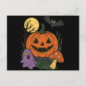 Spooky Halloween Sticker Briefkaart (Voorkant)
