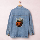 Spooky Halloween Sticker Denim Jacket (Hangar)