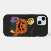 Spooky Halloween Sticker iPhone 15 Case (Achterkant horizontaal)