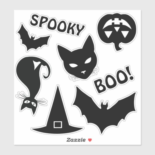 Spooky Halloween Stickers (Vel)
